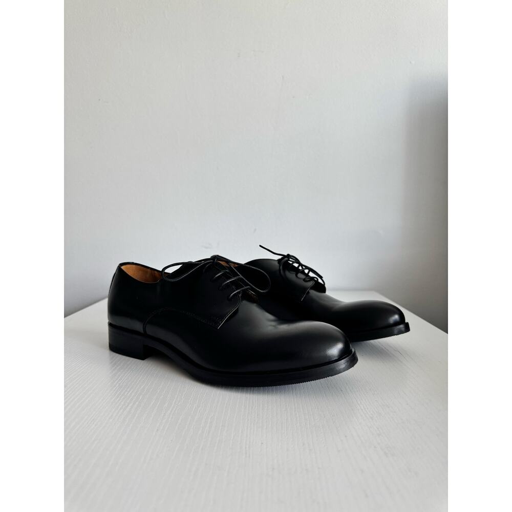 Malo Leather Derby Shoes Black Classic Formal Italy